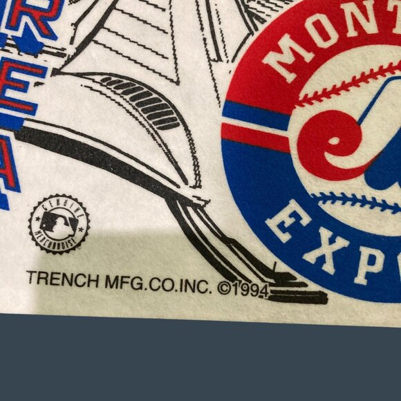 Vintage Montreal Expos 1994 MLB Baseball Pennant By Trench MFG - Picture 3 of 3